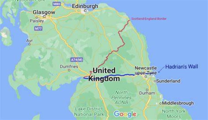 Is there a wall between England and Scotland?