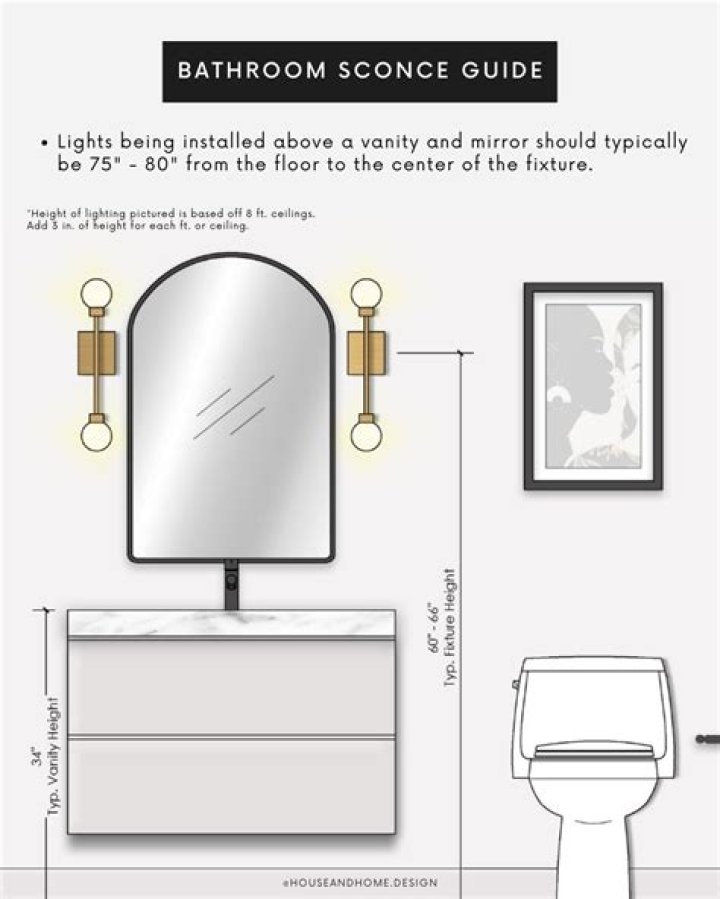 Should bathroom sconces point up or down?