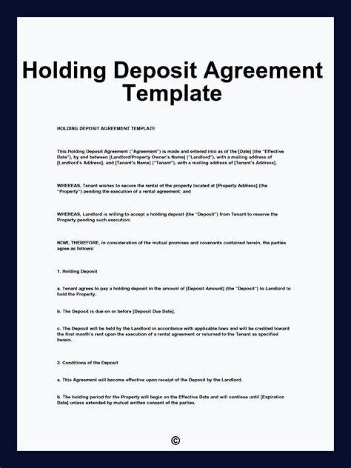 Should I pay a holding deposit?