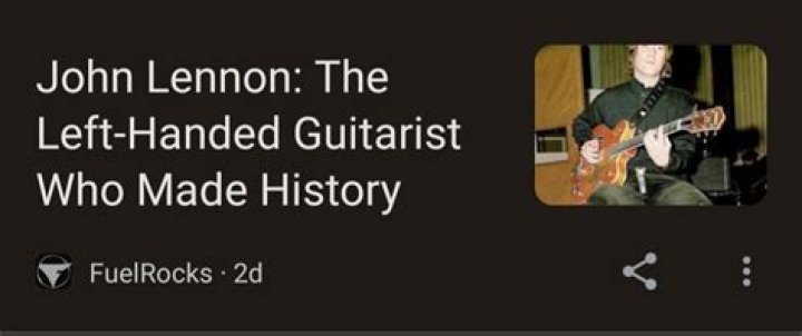 Was John Lennon left handed?