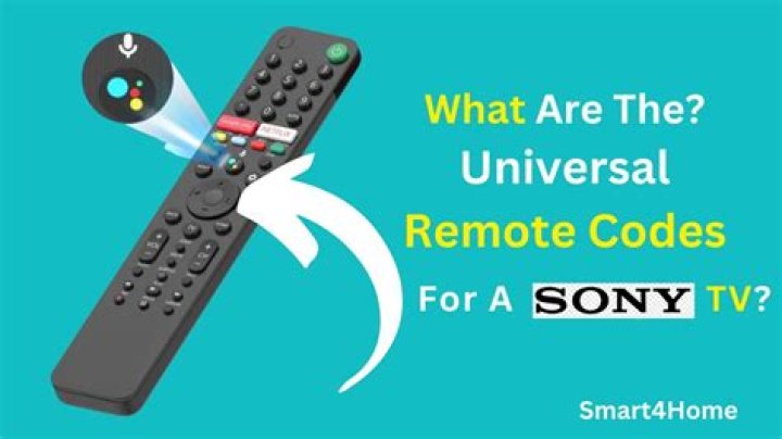 What's the code for Sony TV on remote?