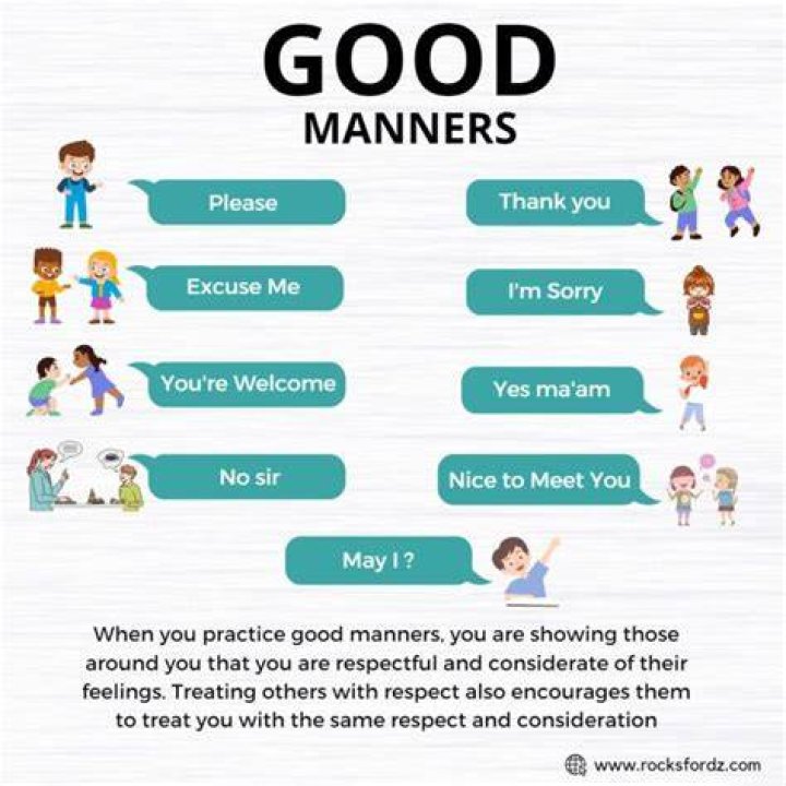 What are 10 good manners?