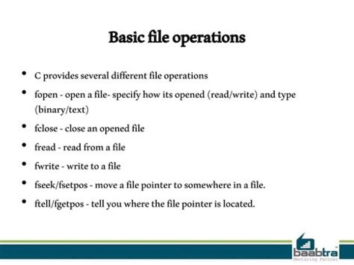 What are different types of file operations in C language?