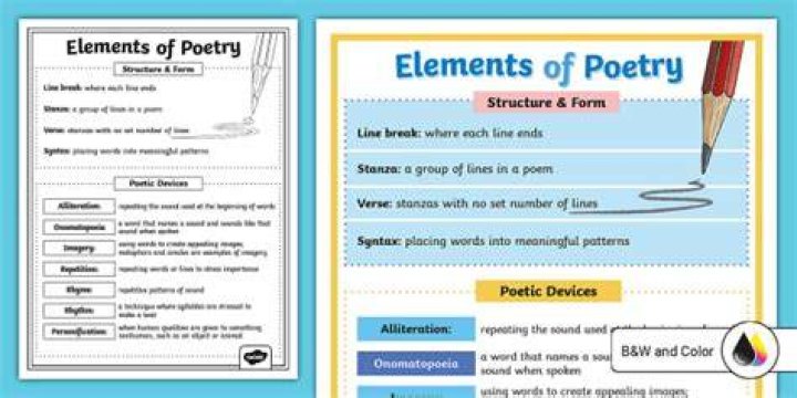 What are literary elements of a poem?