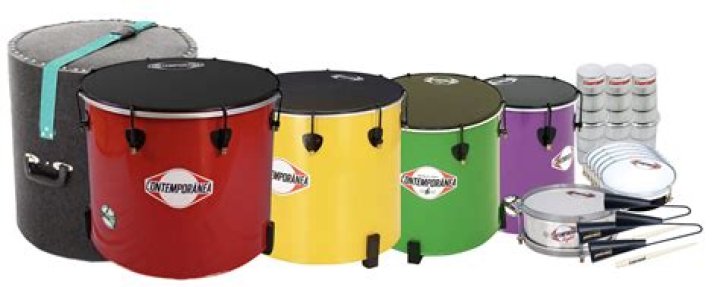 What are samba instruments made of?