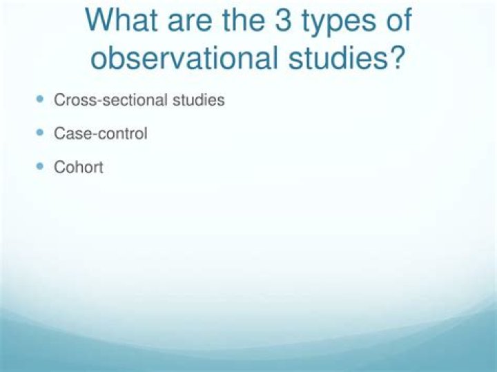 What are the 3 types of observational study?