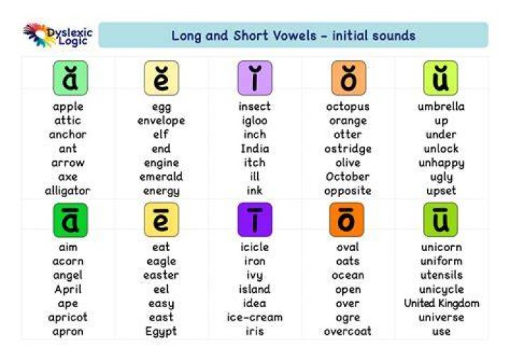 What are the 6 vowels?