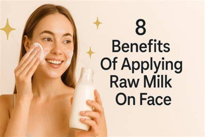 What are the benefits of applying raw milk on face?