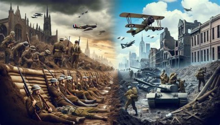 What are the differences between World War 1 and 2?