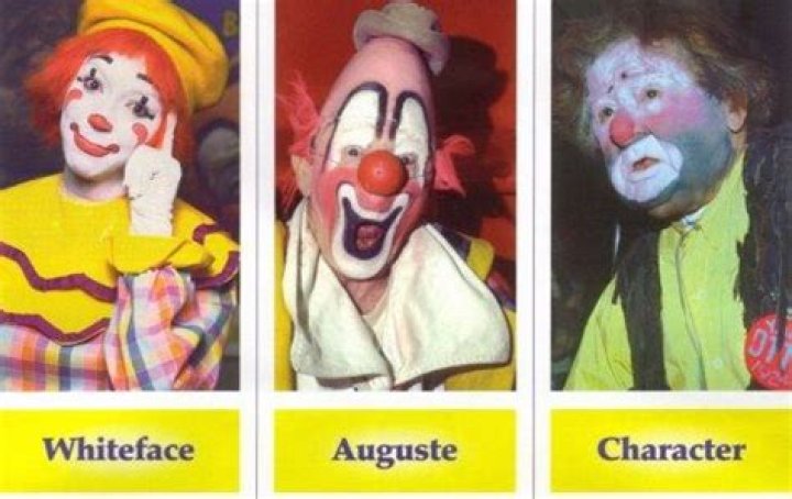 What are the types of clowns?