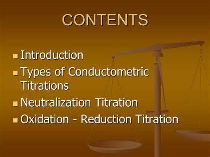 What are the types of conductometric titration?
