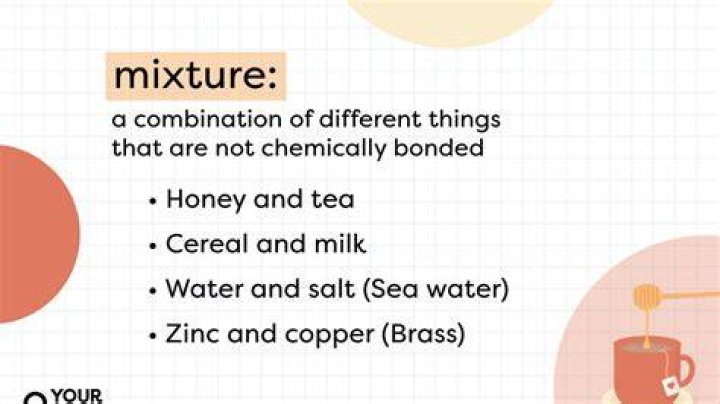What are three examples of mixtures?
