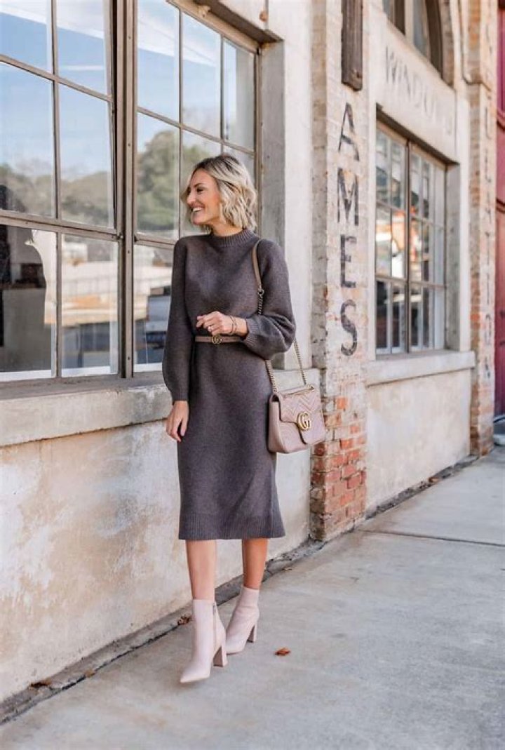What boots go with a sweater dress?