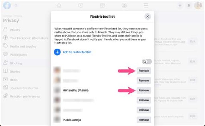 What can Restricted friends see on your Facebook page?
