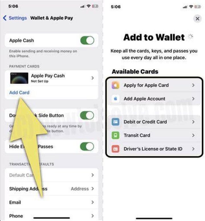 What cards can I add to Apple pay?