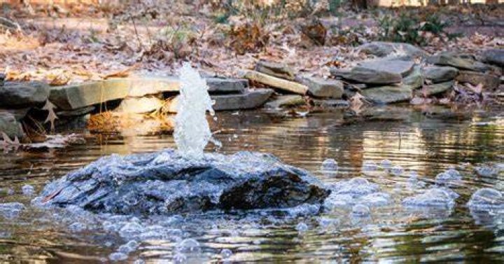 What causes bubbles on a pond?