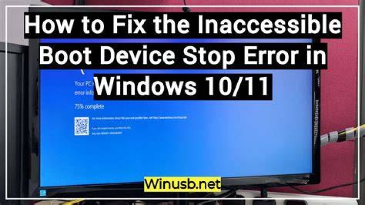 What causes inaccessible boot device error?