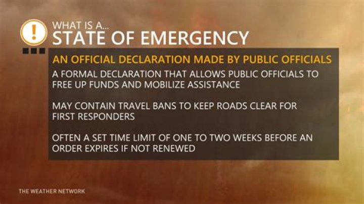 What causes state of emergency?