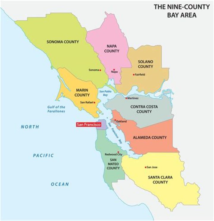 What cities are in the North Bay area?