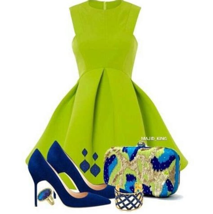 What Colour goes with lime green clothes?