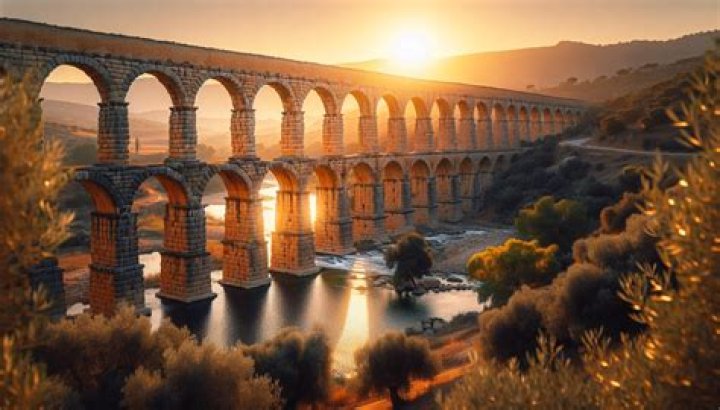 What did Roman surveyors use to build roads and aqueducts?