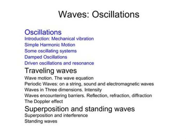What do oscillations and waves have in common?
