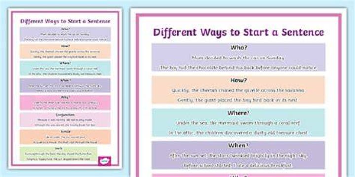 What do you never start a sentence with?