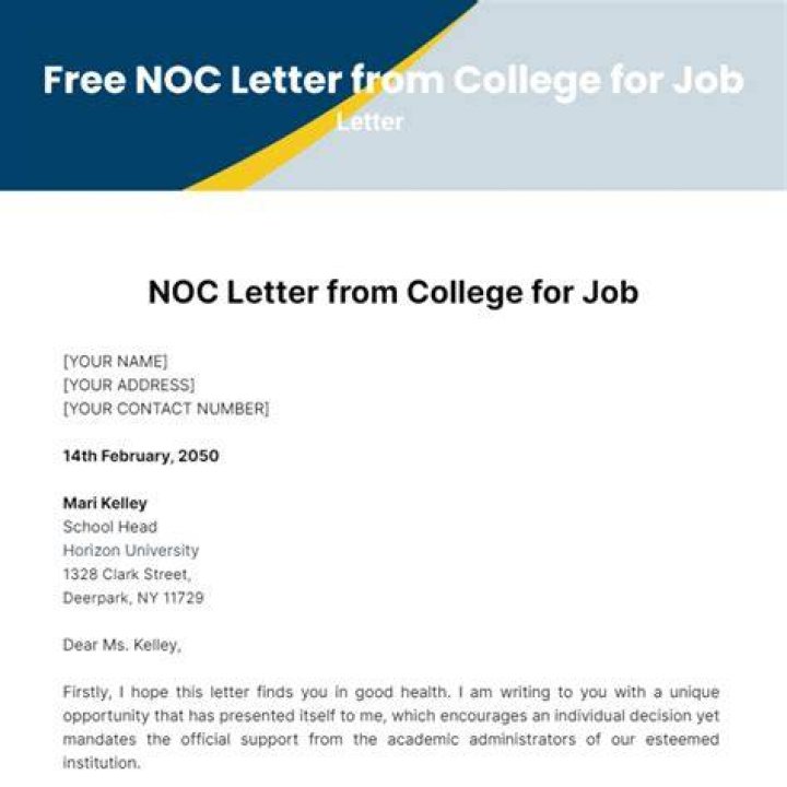 What do you write in a NOC letter?