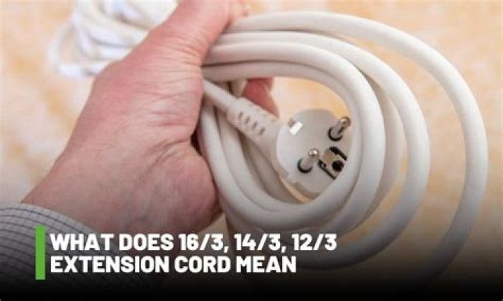 What does 16 3 mean on an extension cord?