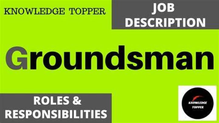 What does a groundsman do for a tree company?