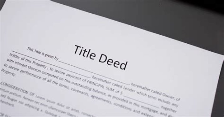 What does a property title look like?
