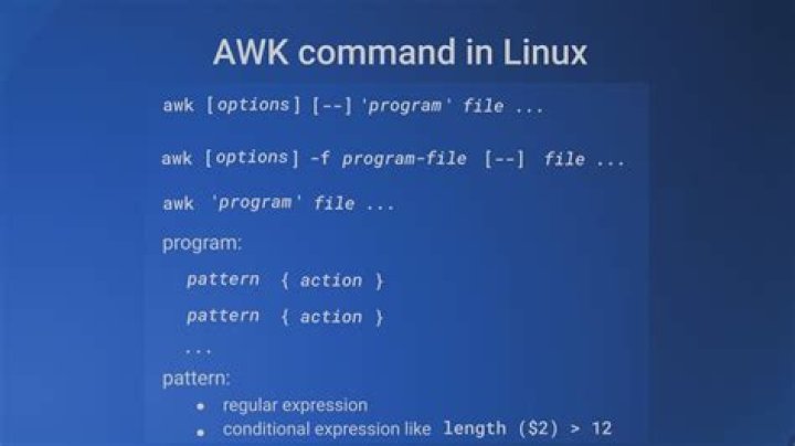 What does awk command do in Unix?