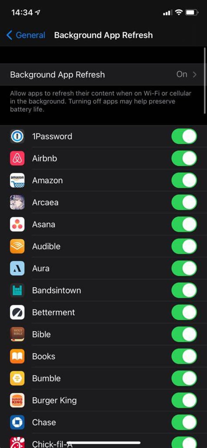 What does background app refresh mean?