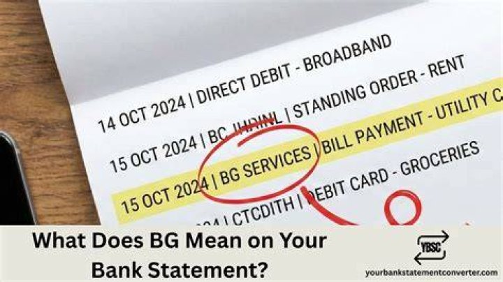 What does BG mean in banking?
