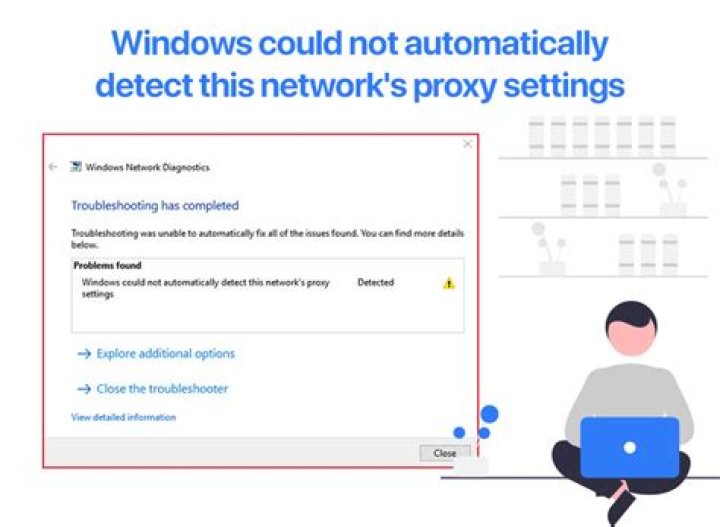 What does could not automatically detect this network's proxy settings?
