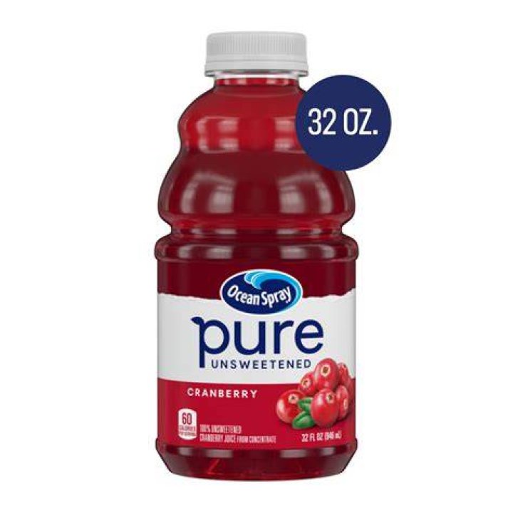 What does drinking pure cranberry juice do?