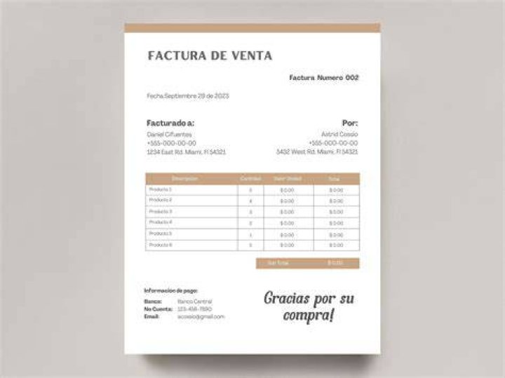 What does Factura in Spanish mean?