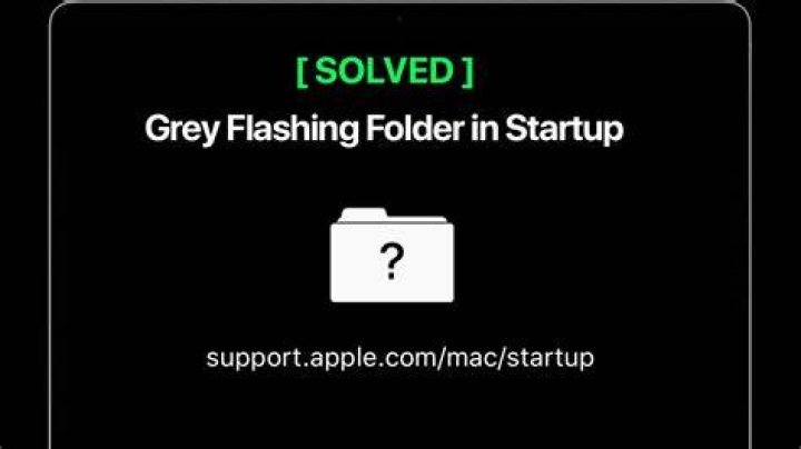 What does flashing folder mean on Mac?