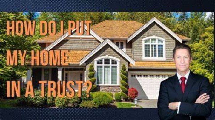 What does it mean to put a property in trust?