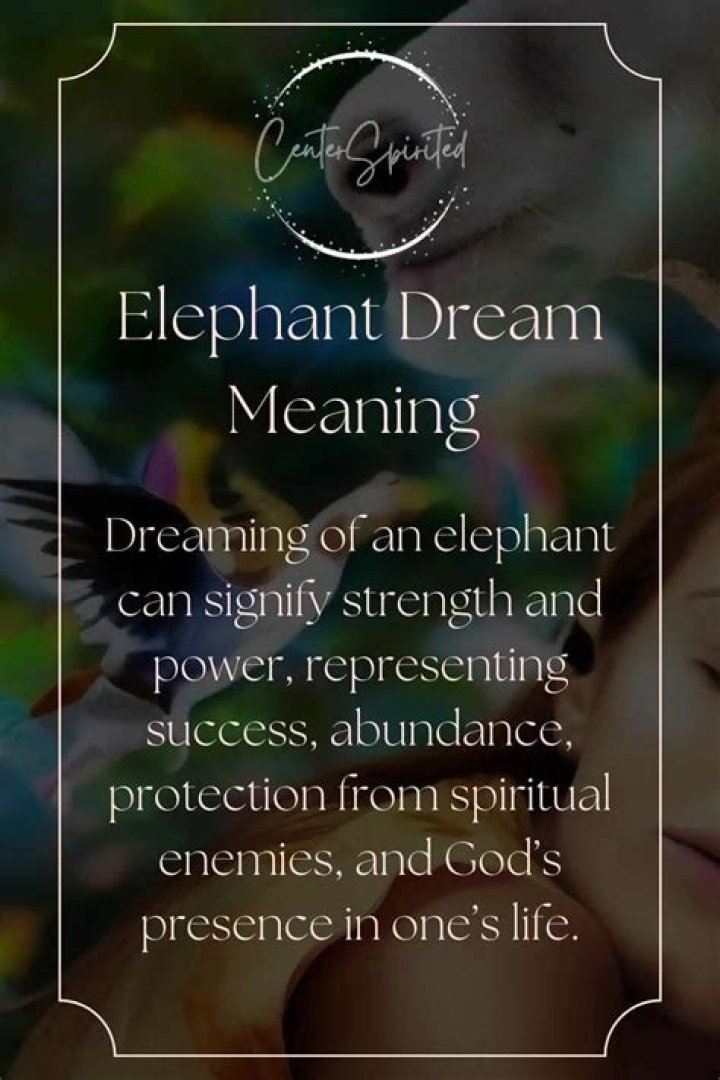 What does it mean when you dream about an elephant dying?
