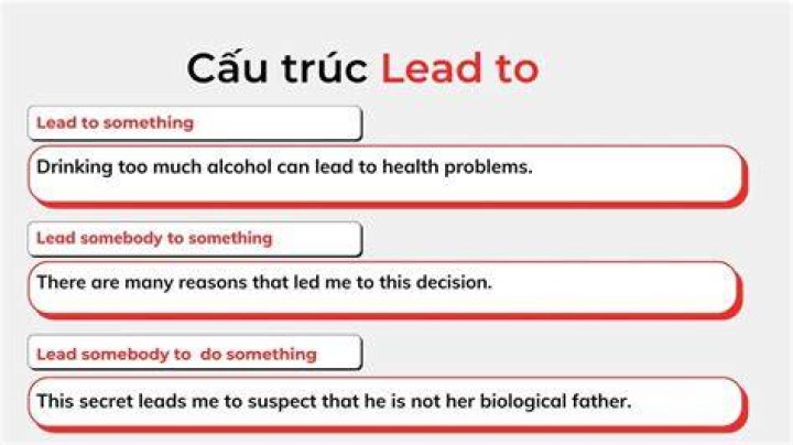 What does lead to mean?