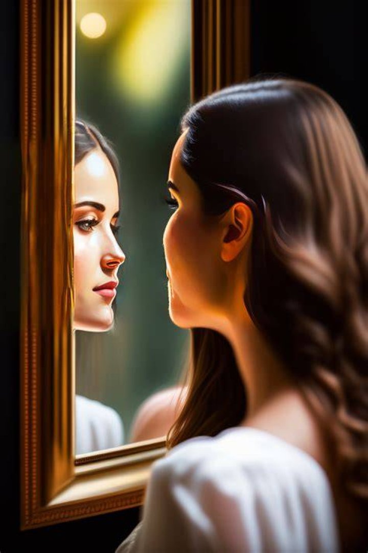 What does looking at the mirror and seeing yourself imply?