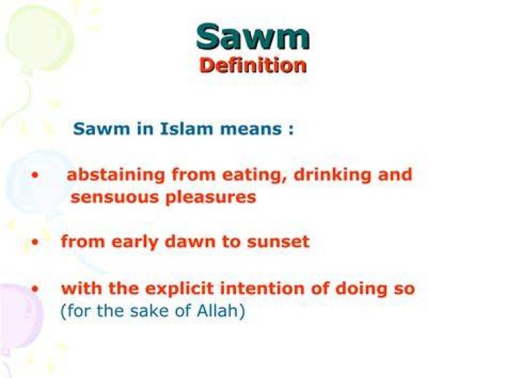 What does saw mean in Islam?