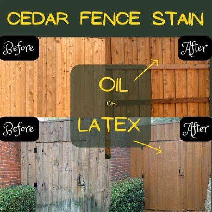 What does staining a fence do?