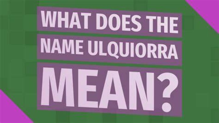 What does the name Ulquiorra mean?