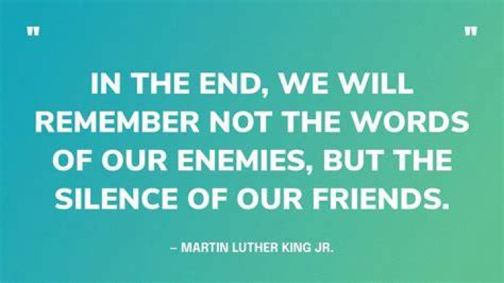What does the quote in the end we will remember?