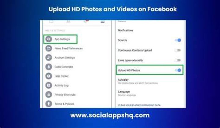 What does upload HD photos on Facebook mean?