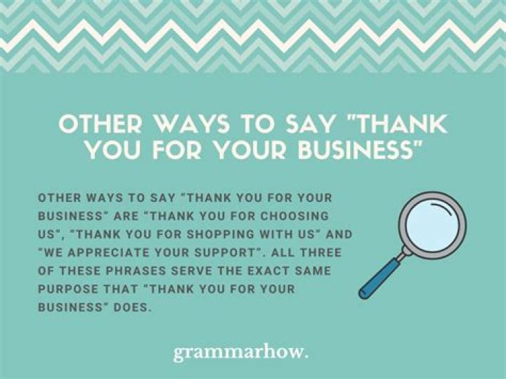 What does we appreciate your business mean?