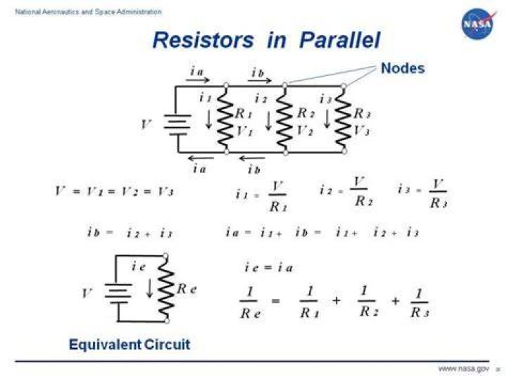 What happens to resistors in parallel?