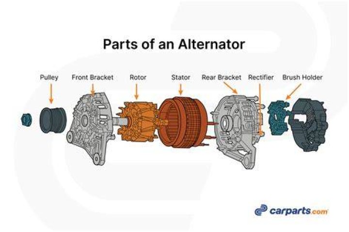 What holds the alternator in place?